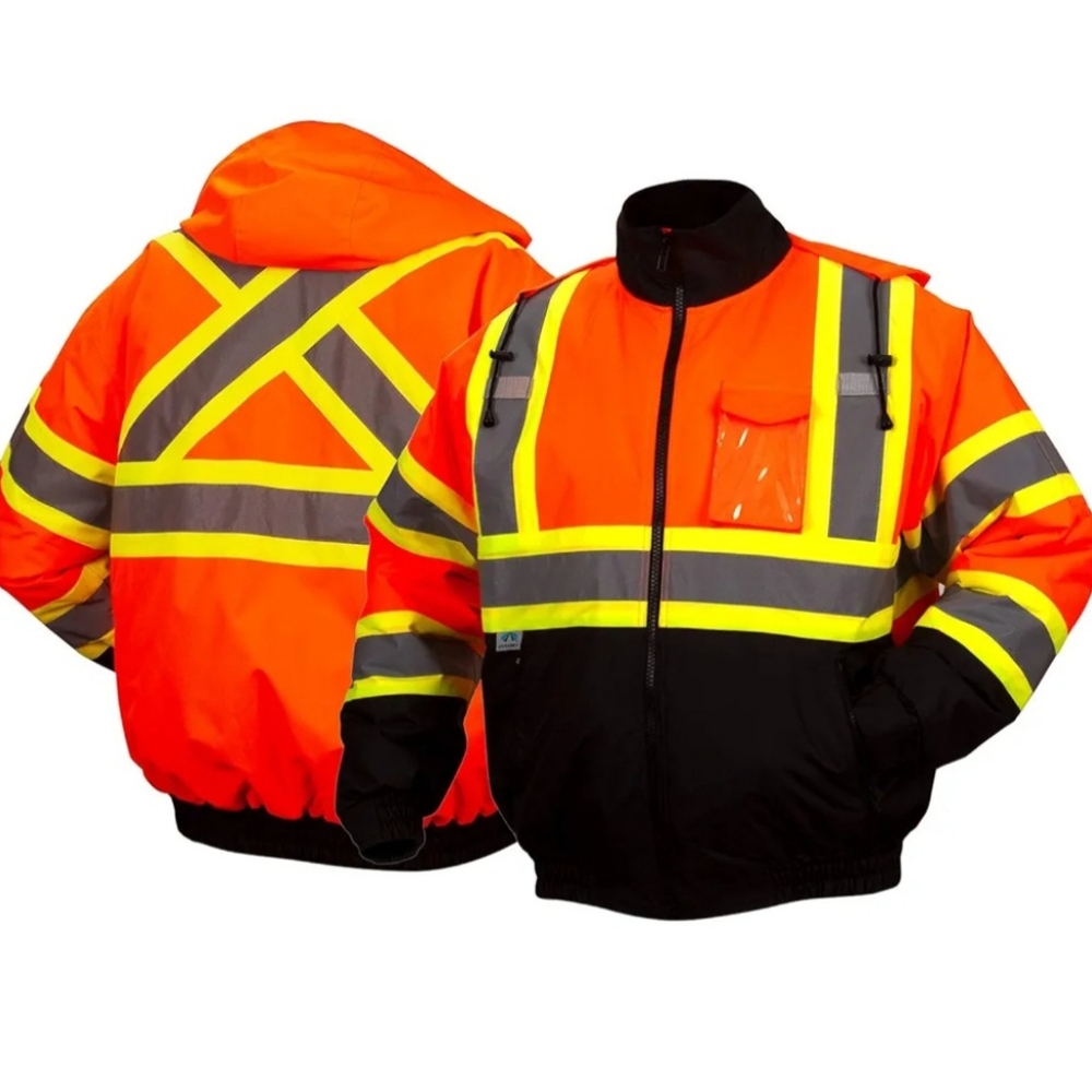 OccuNomix LUX-350-B2X Type R Two-in One Men's Bomber Jacket, Orange,